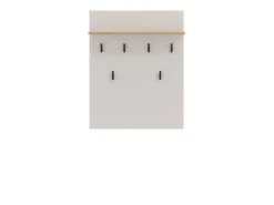 Appendiabiti Beige Marrone Rovere set Fissaggio a Muro Incluso 6 Ganci 83h cm, Installazione a Muro - Igliano