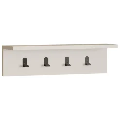 Appendiabiti Bianco 4 Ganci Installazione a Muro 15h cm, - Trecasali