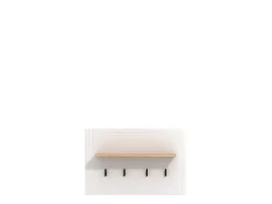 Appendiabiti Bianco Nero Rovere set Fissaggio a Muro Incluso 4 Ganci 57h cm, Installazione a Muro - Mediglia