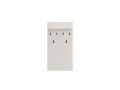 Appendiabiti Bianco Nero set Fissaggio a Muro Incluso 6 Ganci 115h cm, Installazione a Muro - Gonars