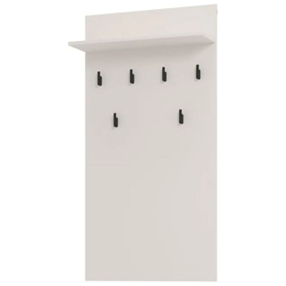 Appendiabiti Bianco Nero set Fissaggio a Muro Incluso 6 Ganci 115h cm, Installazione a Muro - Gonars