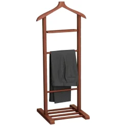 Appendiabiti Marrone Noce Installazione a Terra Sfumatura Colore Struttura Noce 120h cm, - Oulux