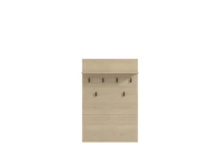 Appendiabiti Marrone Rovere Nero set Fissaggio a Muro Incluso 6 Ganci 115h cm, Installazione a Muro - Navelli