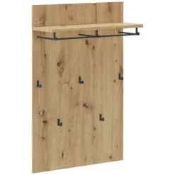 Appendiabiti Marrone Rovere Nodi 5 Ganci Installazione Sospesa, Materiale Struttura in Metallo - Chianni