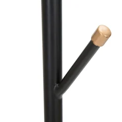 Appendiabiti Nero oro con Porta Ombrelli 6 Ganci 176h cm, Installazione a Terra - Dawson
