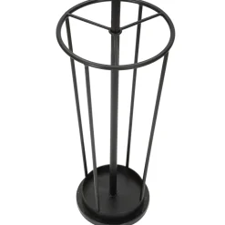 Appendiabiti Nero oro con Porta Ombrelli 6 Ganci 176h cm, Installazione a Terra - Dawson