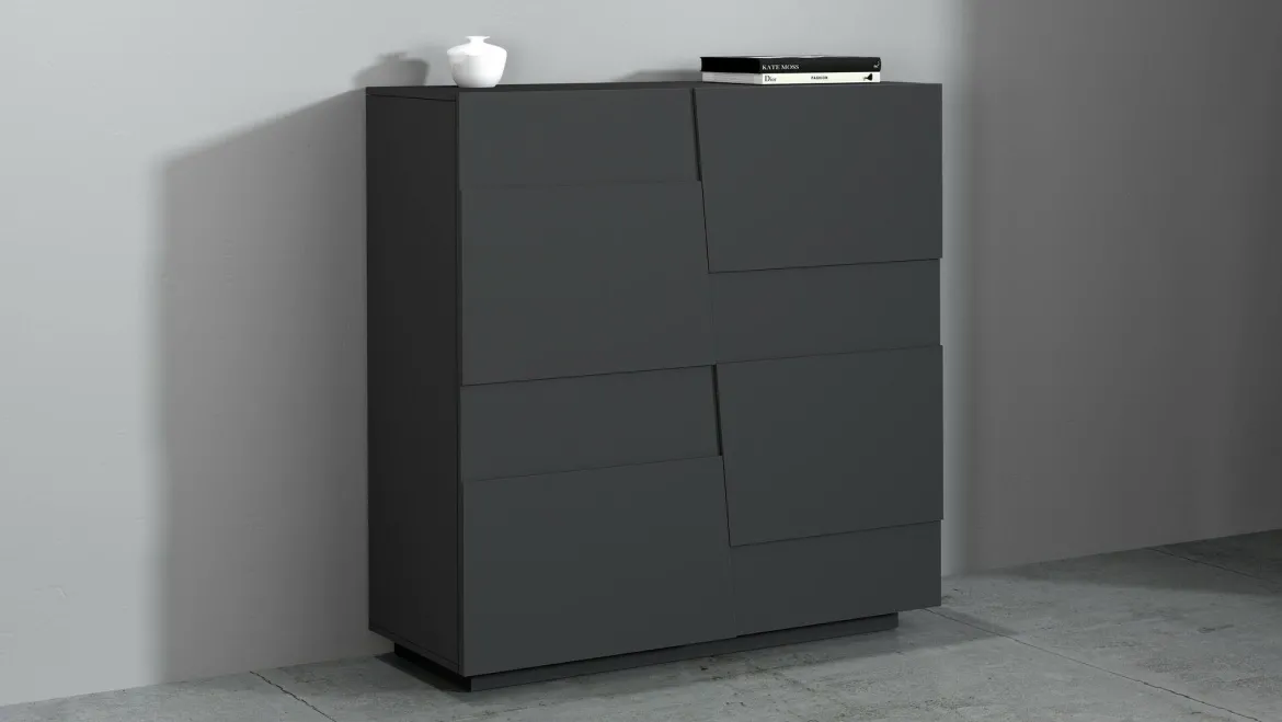 Armadio antracite multiuso 120x126h cm - Aulla