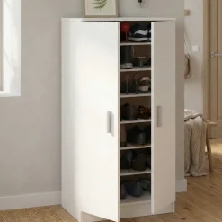 Armadio bianco ante battenti 55x108h cm - Akimera