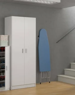 Armadio bianco 2 ante portascope 73x180h cm - Abadubidu