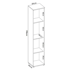 Armadio bianco bagno 39x190h cm - Arrow