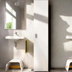 Armadio bianco bagno 39x190h cm - Arrow