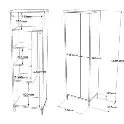 Armadio bianco colonna 50x165h cm - Niala