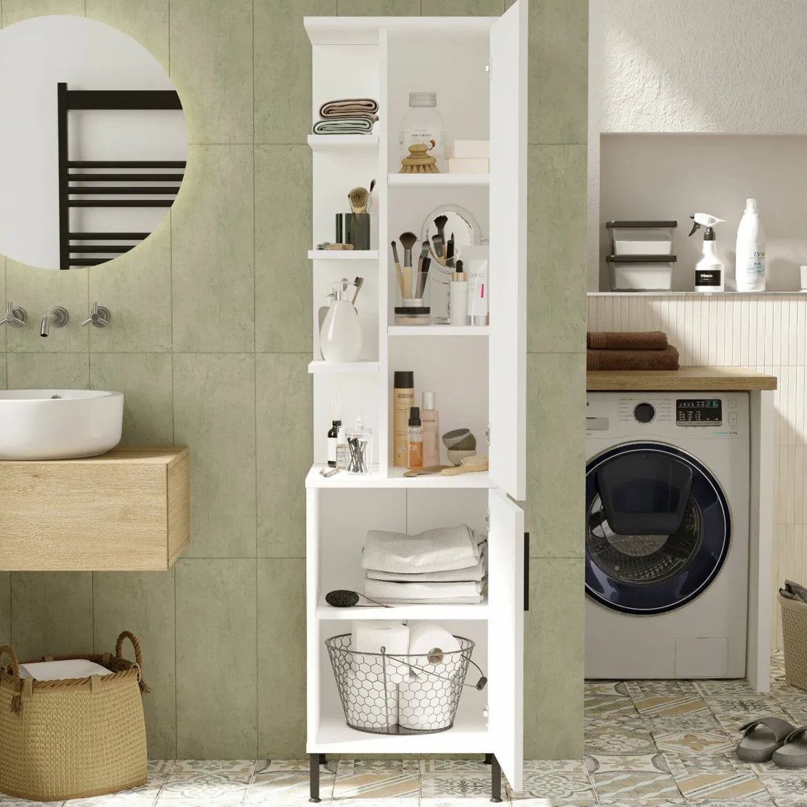 Armadio bianco colonna 45x173h cm - Ramil