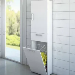 Armadio bianco con cassetto 59x140h cm - Iolana