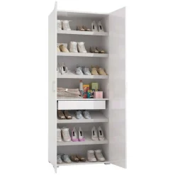 Armadio bianco con cassetto 79x170h cm - Amylya