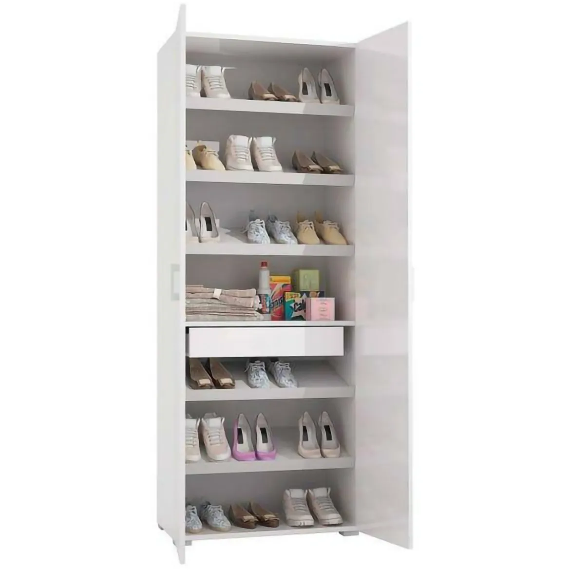 Armadio bianco con cassetto 79x170h cm - Amylya