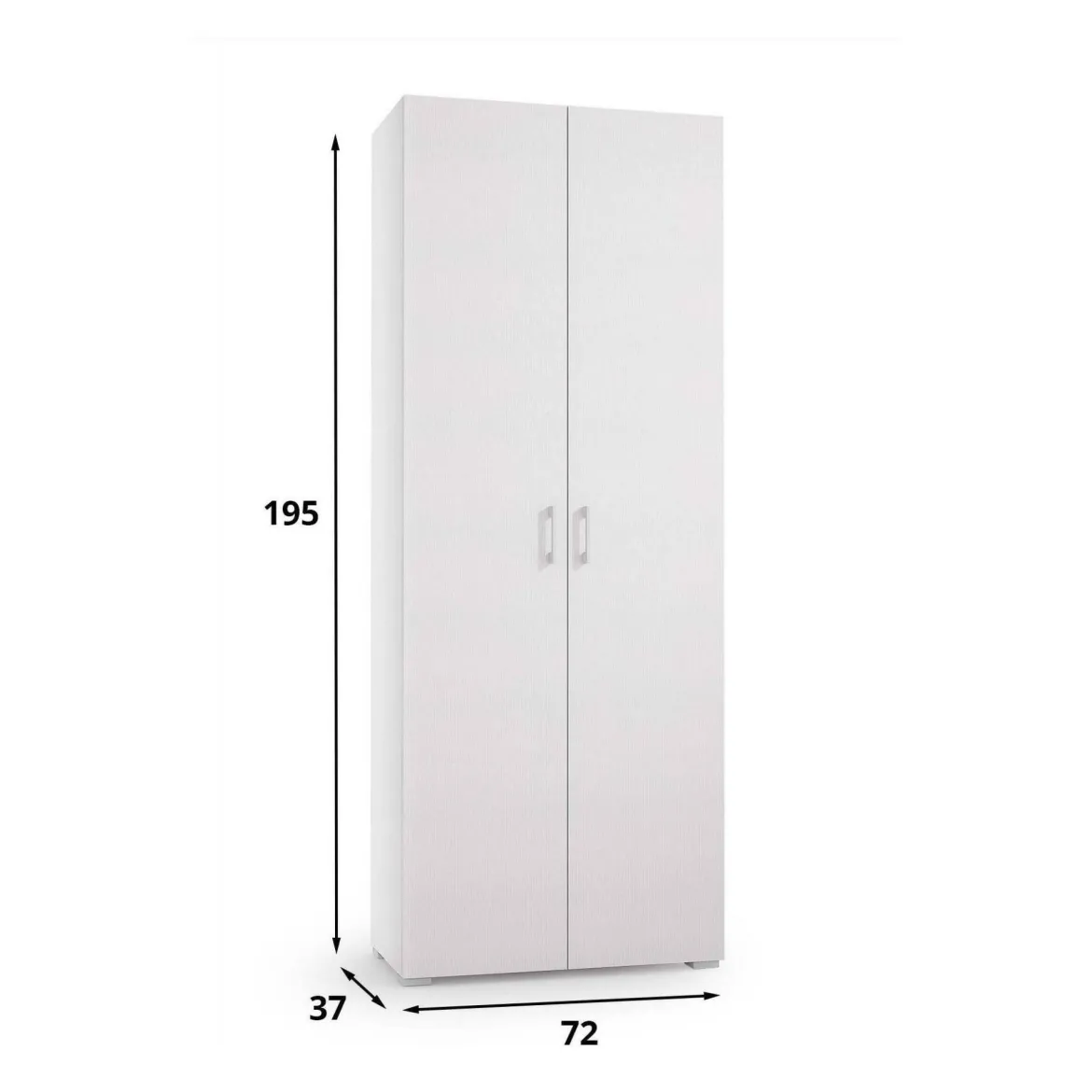Armadio bianco con cassetto 79x170h cm - Amylya