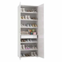 Armadio bianco con cassetto 79x170h cm - Amylya