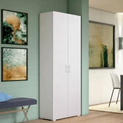 Armadio bianco con cassetto 79x170h cm - Amylya