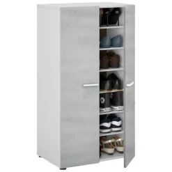 Armadio bianco e cemento salvaspazio 75x101h cm - Arful
