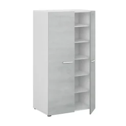 Armadio bianco e cemento salvaspazio 75x101h cm - Arful