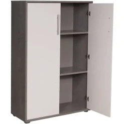 Armadio bianco e grigio 2 ante 78x118h cm - Angie