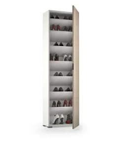 Armadio bianco e legno 1 anta 50x182h cm - Abuela