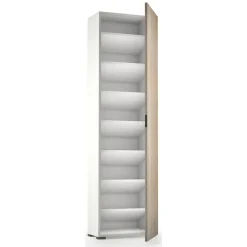 Armadio bianco e legno 1 anta 50x182h cm - Abuela