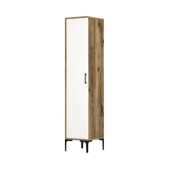 Armadio bianco e noce slim 40x47h cm - Giusta