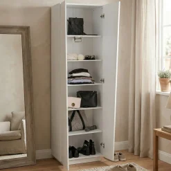 Armadio bianco lucido 4 ante 68x180h cm - Eridano