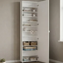 Armadio bianco lucido salvaspazio 60x200h cm - Ippolita
