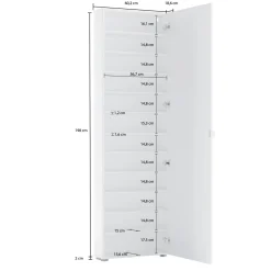Armadio bianco lucido salvaspazio 60x200h cm - Ippolita