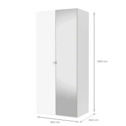 Armadio bianco lucido salvaspazio 98x218h cm - Avise