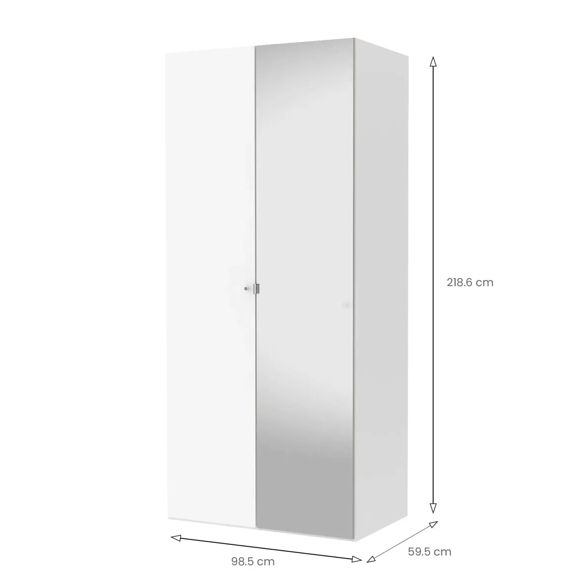 Armadio bianco lucido salvaspazio 98x218h cm - Avise