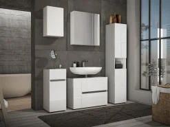 Armadio bianco lucido slim 40x180h cm - Aquili