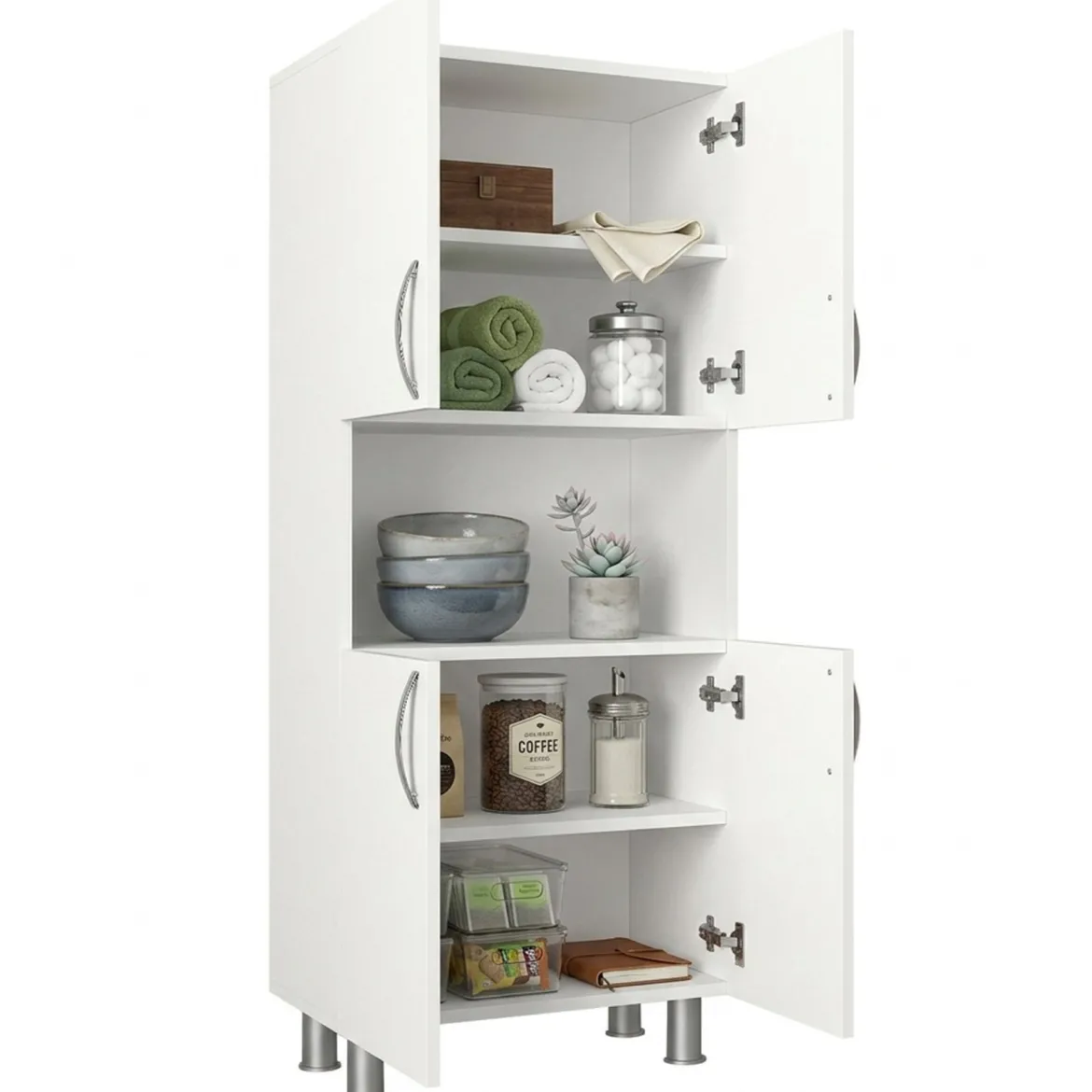 Armadio bianco multifunzione 59x140h cm - Tchoo
