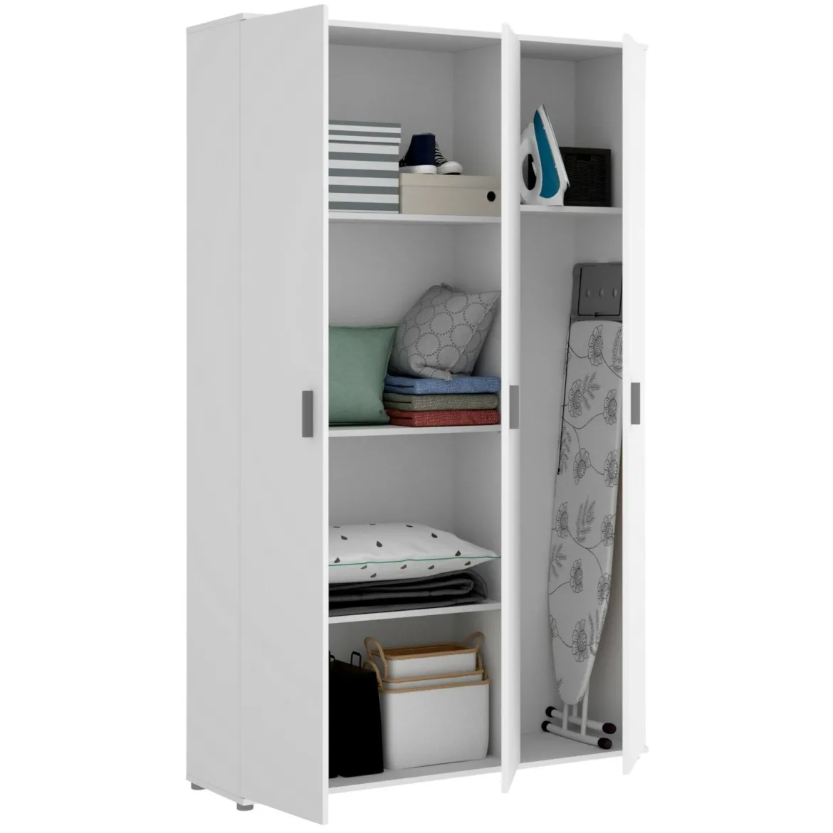Armadio bianco multiuso 116x190h cm - Aniello