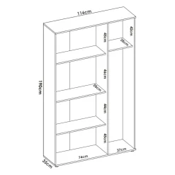 Armadio bianco multiuso 116x190h cm - Aniello