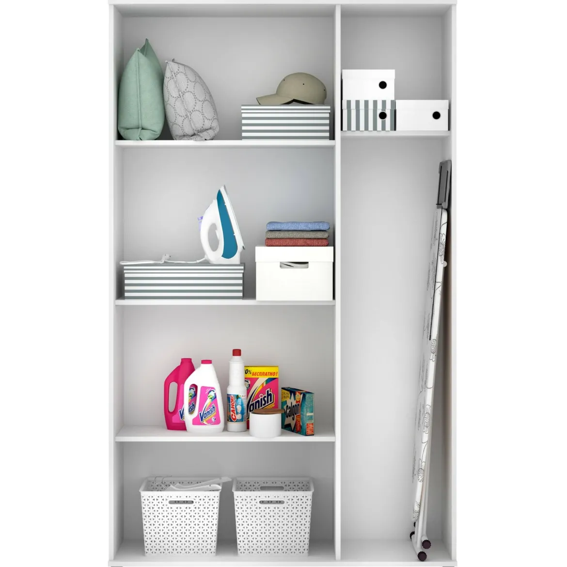 Armadio bianco multiuso 116x190h cm - Aniello