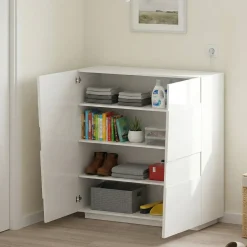 Armadio bianco multiuso 120x126h cm - Aulla