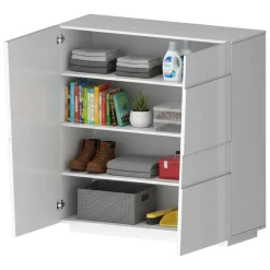 Armadio bianco multiuso 120x126h cm - Aulla