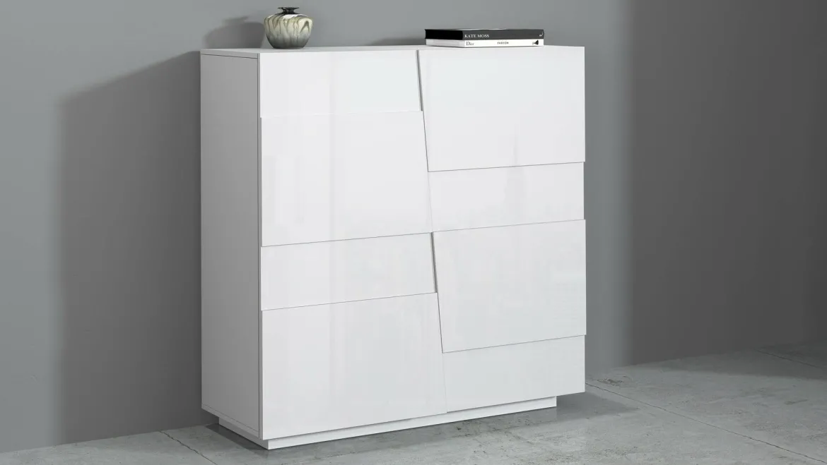 Armadio bianco multiuso 120x126h cm - Aulla