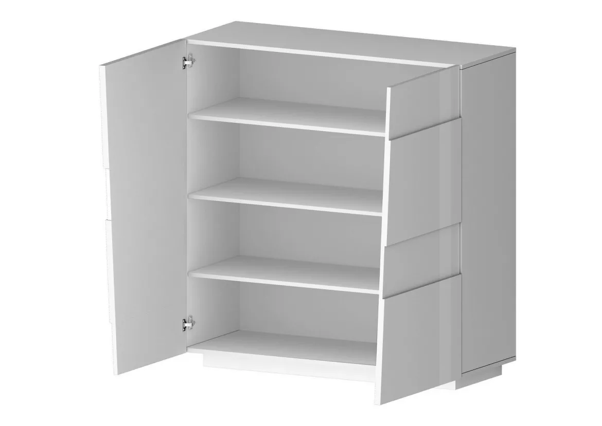 Armadio bianco multiuso 120x126h cm - Aulla