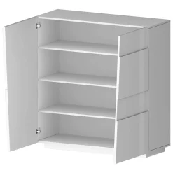 Armadio bianco multiuso 120x126h cm - Aulla