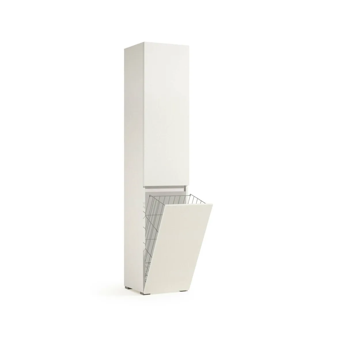 Armadio bianco portabiancheria 45x195h cm - Aro