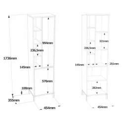 Armadio bianco salvaspazio 45x173h cm - Jongdari