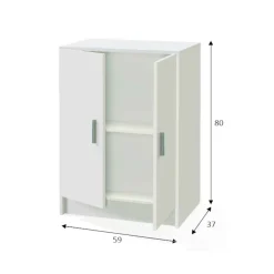 Armadio bianco salvaspazio 59x80h cm - Pan