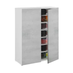 Armadio cemento e bianco 2 ante 72x103h cm - Athenodora