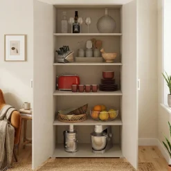 Armadio cemento e bianco 2 ante 90x195h cm - Aliosha