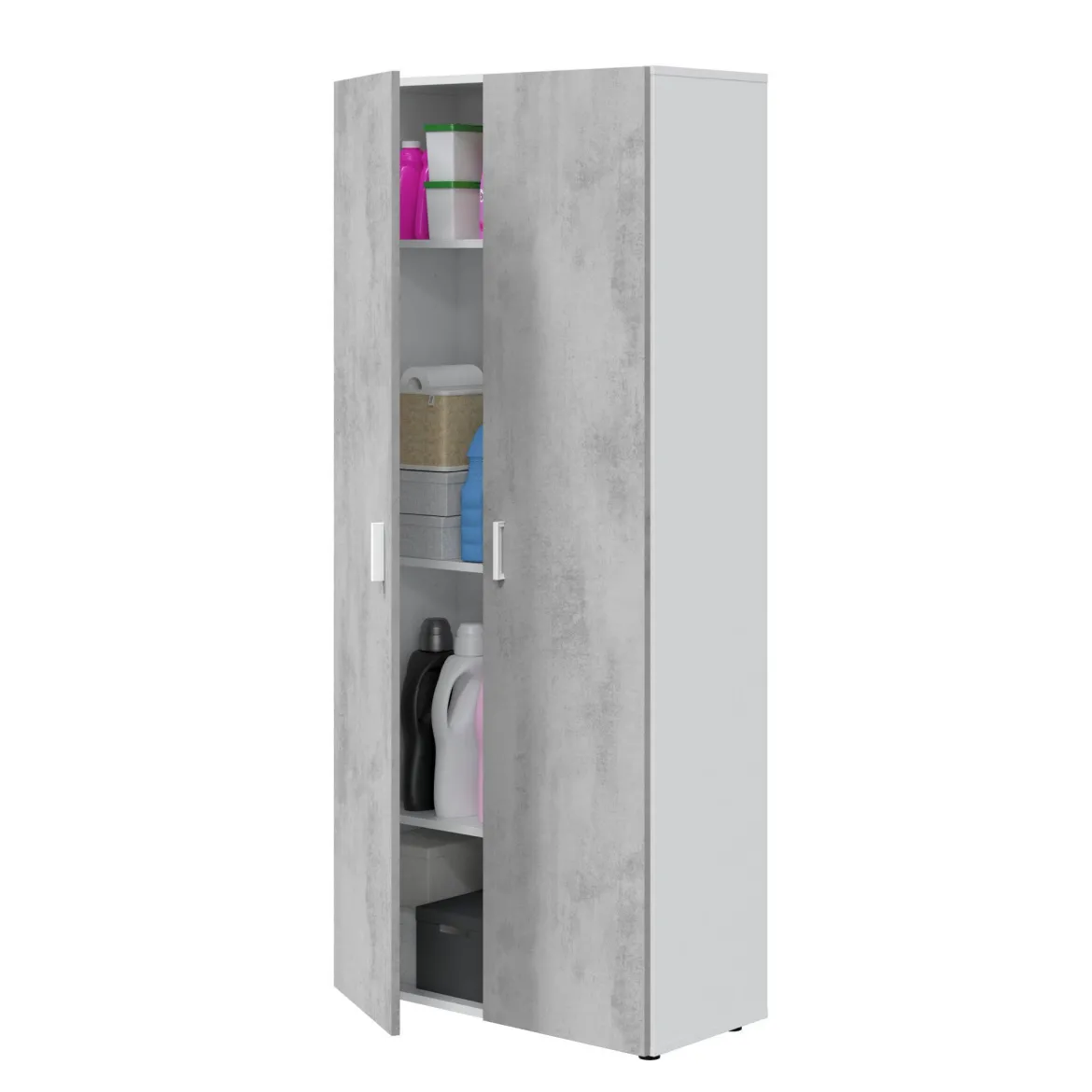 Armadio cemento e bianco cucina 80x182h cm - Ashkita